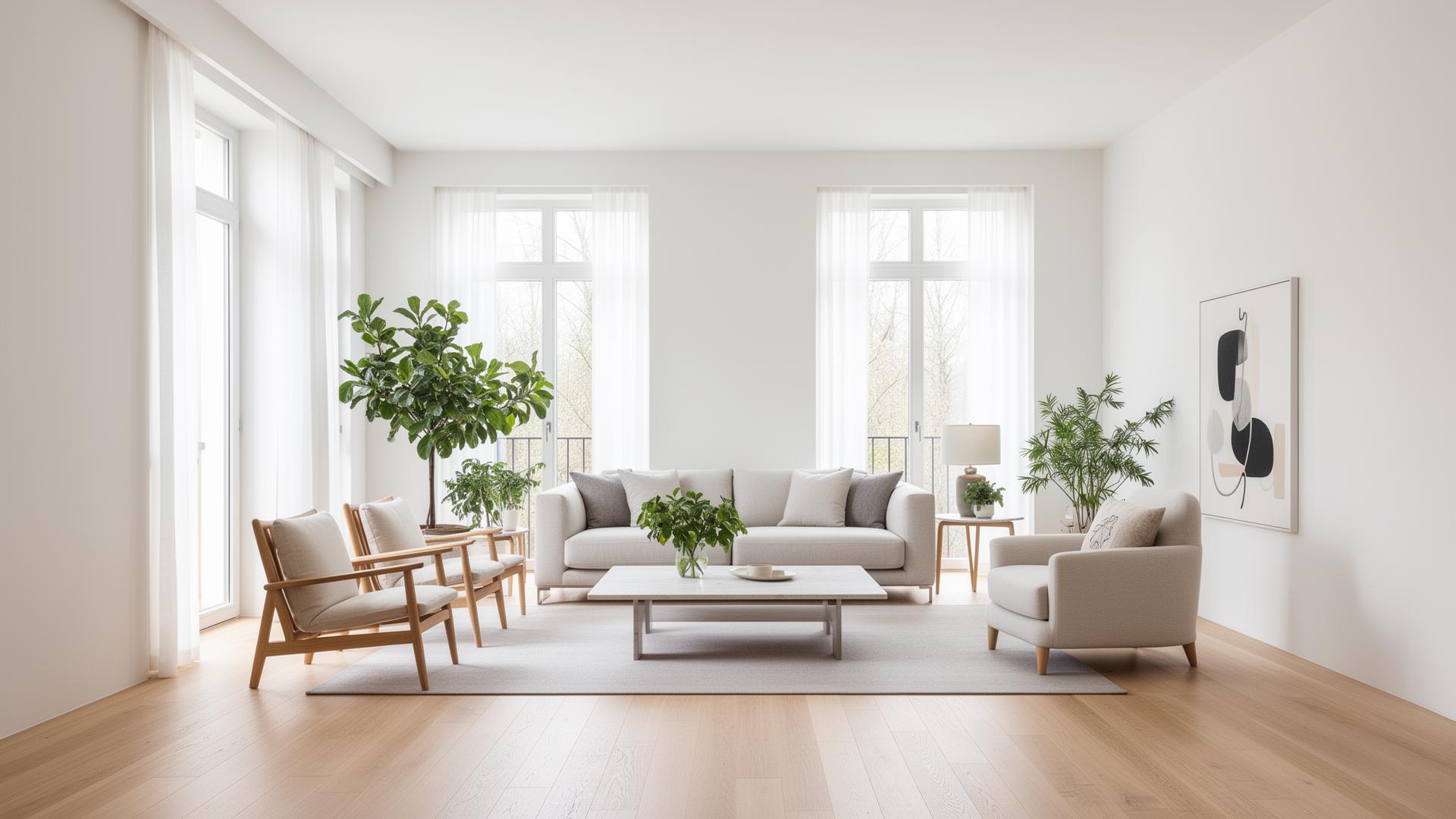 Bright Scandinavian-style living room